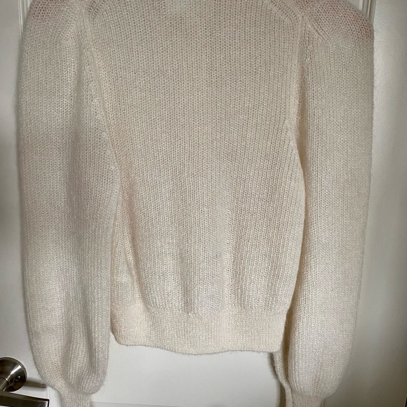 BASH BA&SH  Bayler Lady Cardigan Puff Sleeve Cardigan Statement Buttons Sezane - Picture 5 of 13